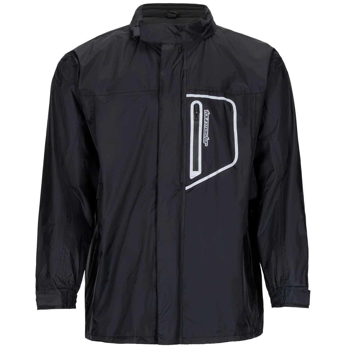 Tourmaster Defender Two-Piece Rainsuit in Black - jacket front