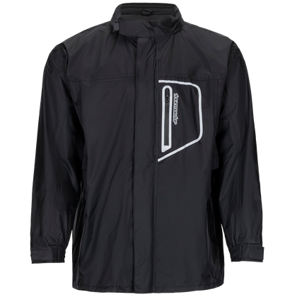 Tourmaster Defender Two-Piece Rainsuit in Black - jacket front