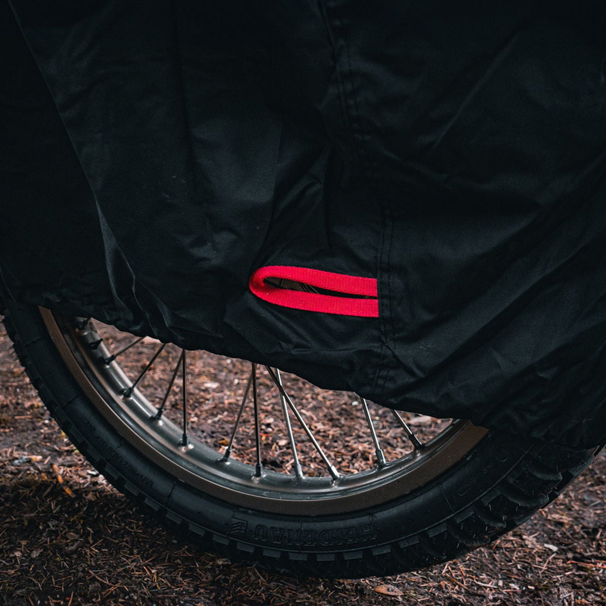 Tourmaster Elite WP Motorcycle Cover fitted over a motorcycle