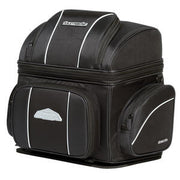 Tourmaster Nylon Cruiser IV Sissybar Bag, black, front three-quarter view