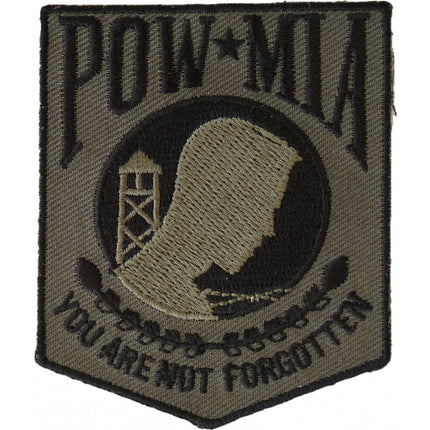 POW MIA Subdued Green Patch - 2.5x3 inch