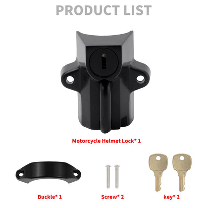 Universal motorcycle helmet lock kit contents