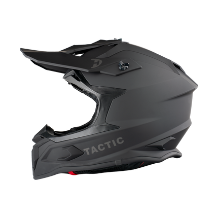Daytona Tactic Off Road Helmet in matte black, side profile view