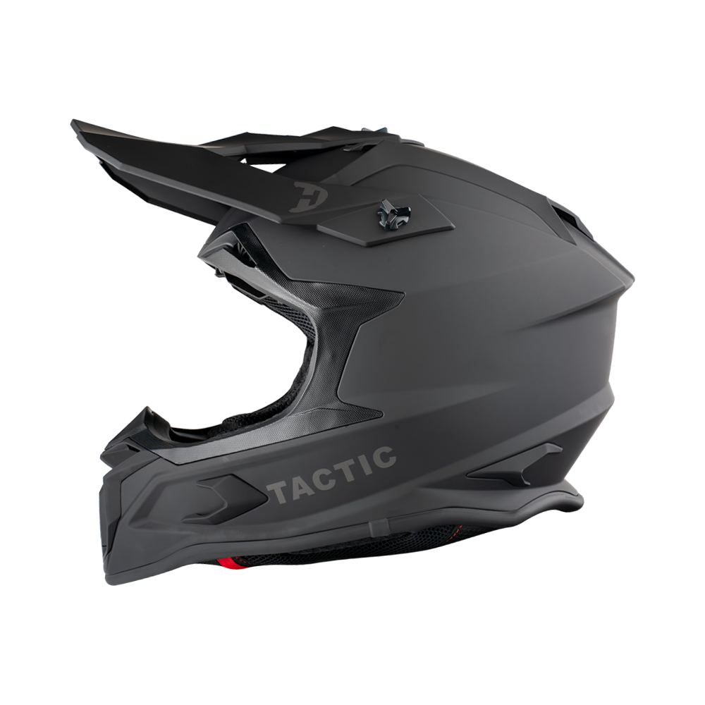 Daytona Tactic Off Road Helmet in matte black, rear view
