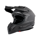 Daytona Tactic Off Road Helmet in matte black, front three-quarter view