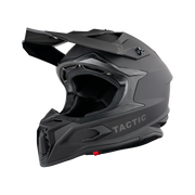 Daytona Tactic Off Road Helmet in matte black, front three-quarter view