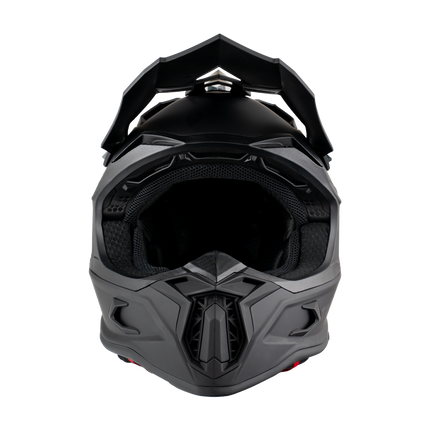 Daytona Tactic Off Road Helmet in matte black, front view