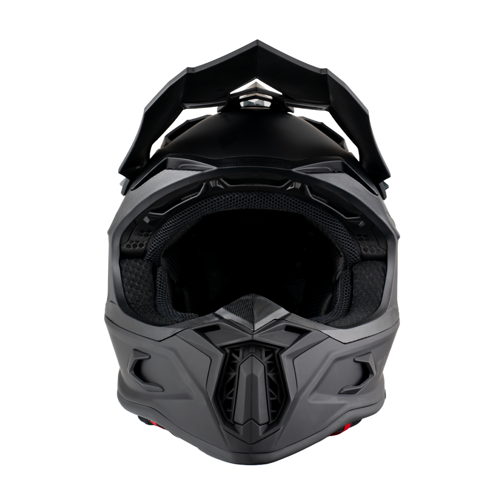 Daytona Tactic Off Road Helmet in matte black, front view