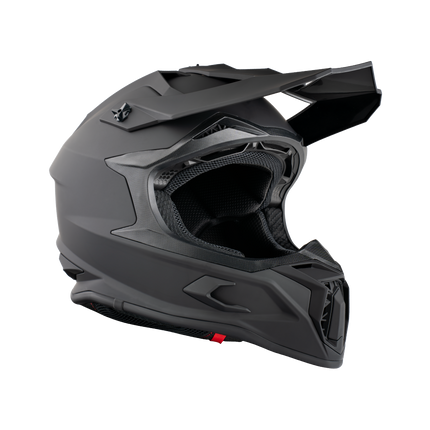 Daytona Tactic Off Road Helmet in matte black, rear three-quarter view