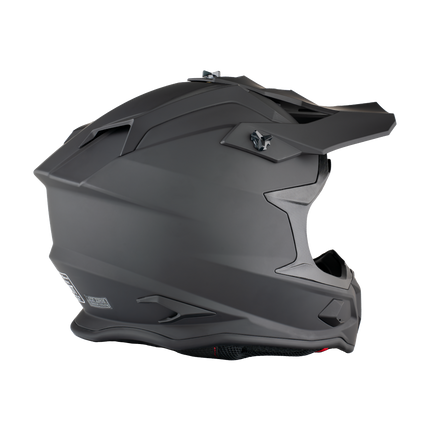 Daytona Tactic Off Road Helmet in matte black, goggle-ready helmet view