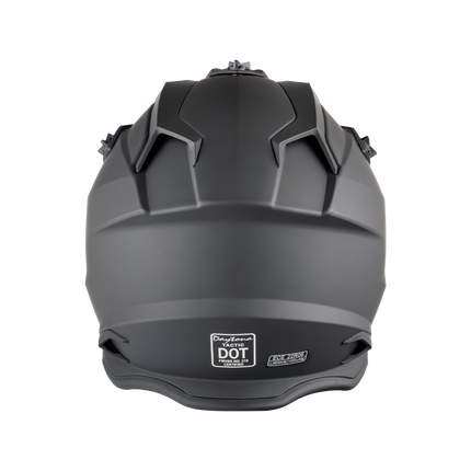 Daytona Tactic Off Road Helmet in matte black, adjustable visor detail