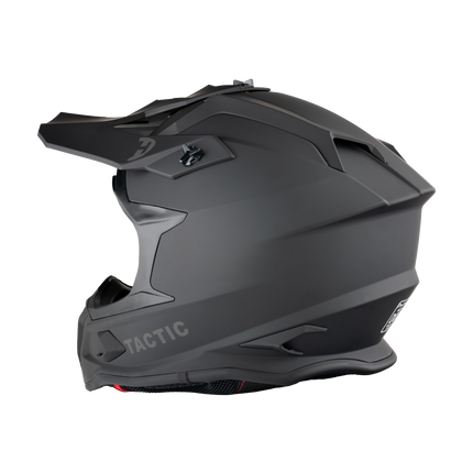 Daytona Tactic Off Road Helmet in matte black, side detail view