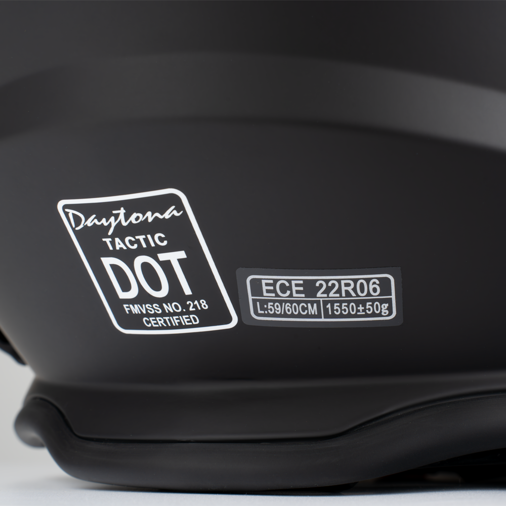 Daytona Tactic Off Road Helmet in matte black, additional product view