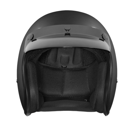 Daytona Cruiser 3/4 helmet, matte black, side profile