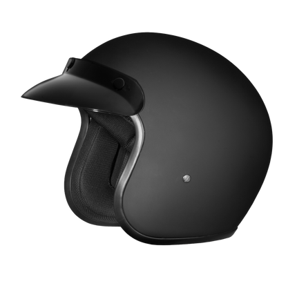Daytona Cruiser 3/4 helmet, matte black, front three-quarter