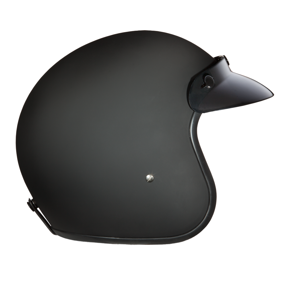 Daytona Cruiser 3/4 helmet, matte black, rear view