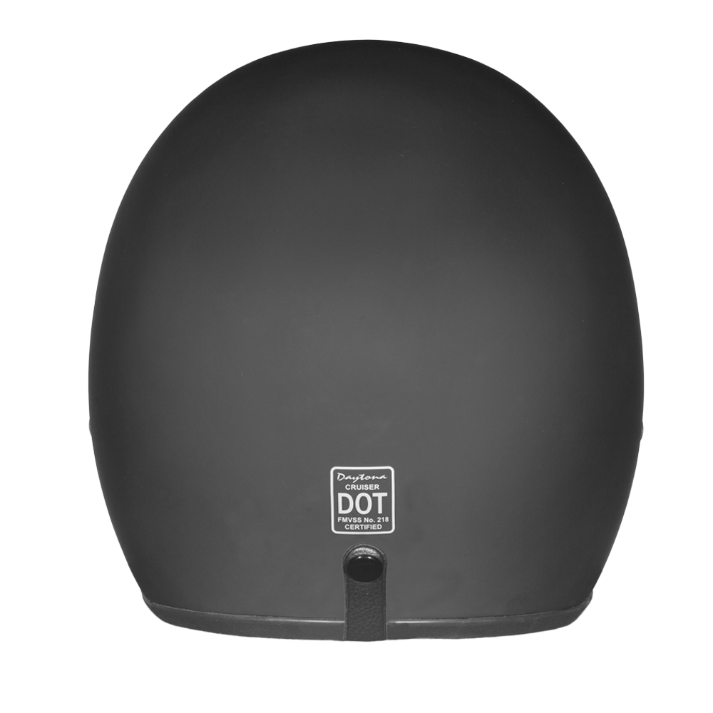Daytona Cruiser 3/4 helmet, matte black, front view