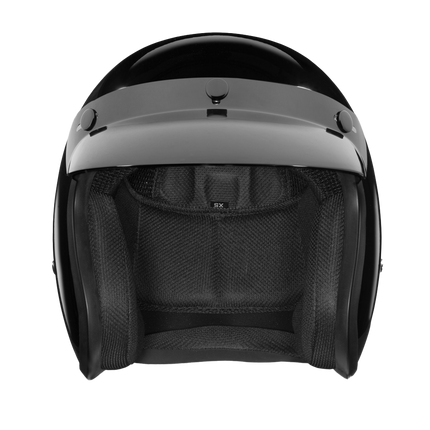 Daytona Cruiser 3/4 helmet, gloss black, side profile