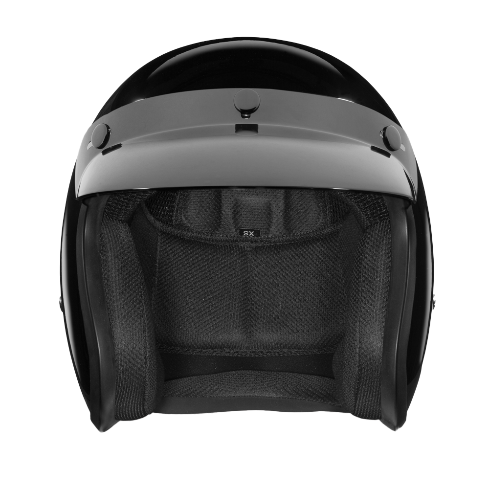 Daytona Cruiser 3/4 helmet, gloss black, side profile