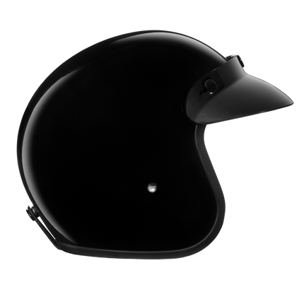 Daytona Cruiser 3/4 helmet, gloss black, rear view