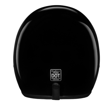 Daytona Cruiser 3/4 helmet, gloss black, front view