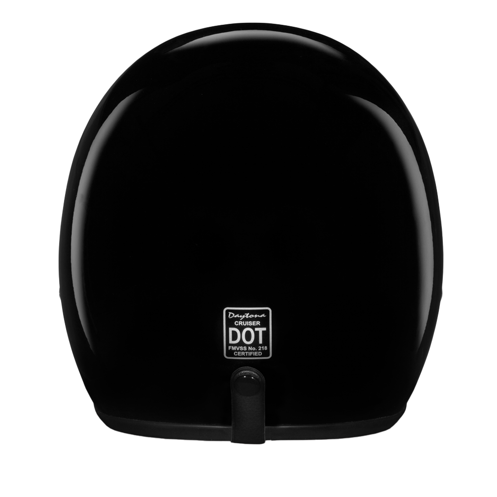 Daytona Cruiser 3/4 helmet, gloss black, front view