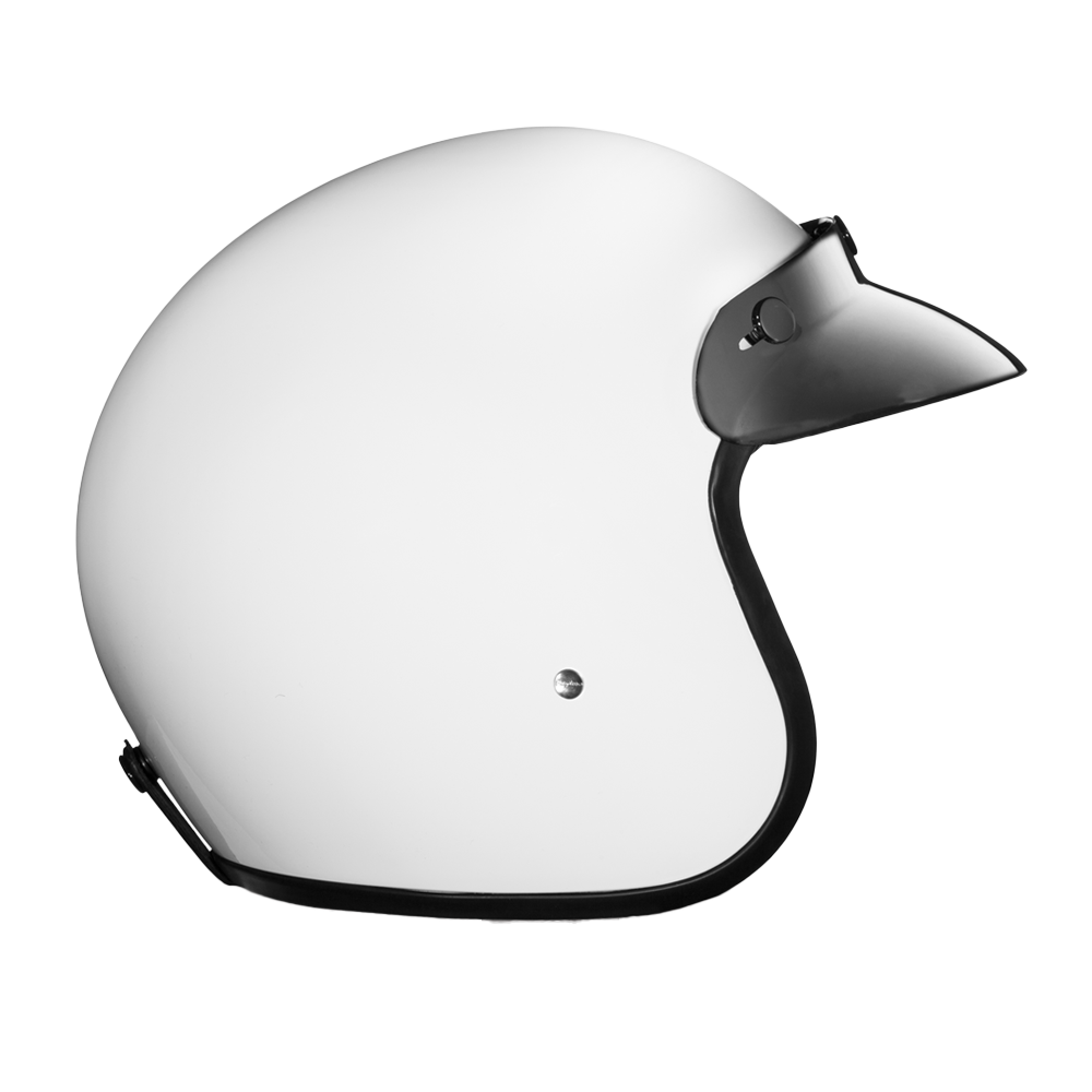Daytona Cruiser 3/4 helmet, white, rear view