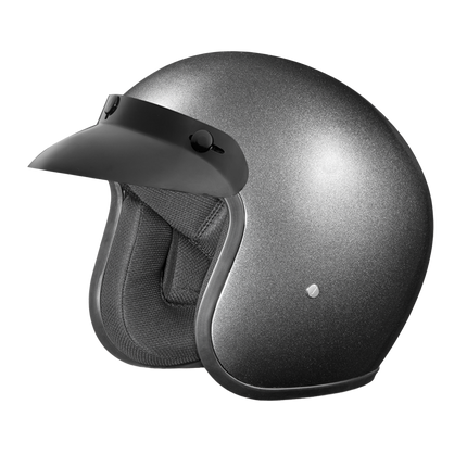 Daytona Cruiser 3/4 helmet, gun metal, front three-quarter
