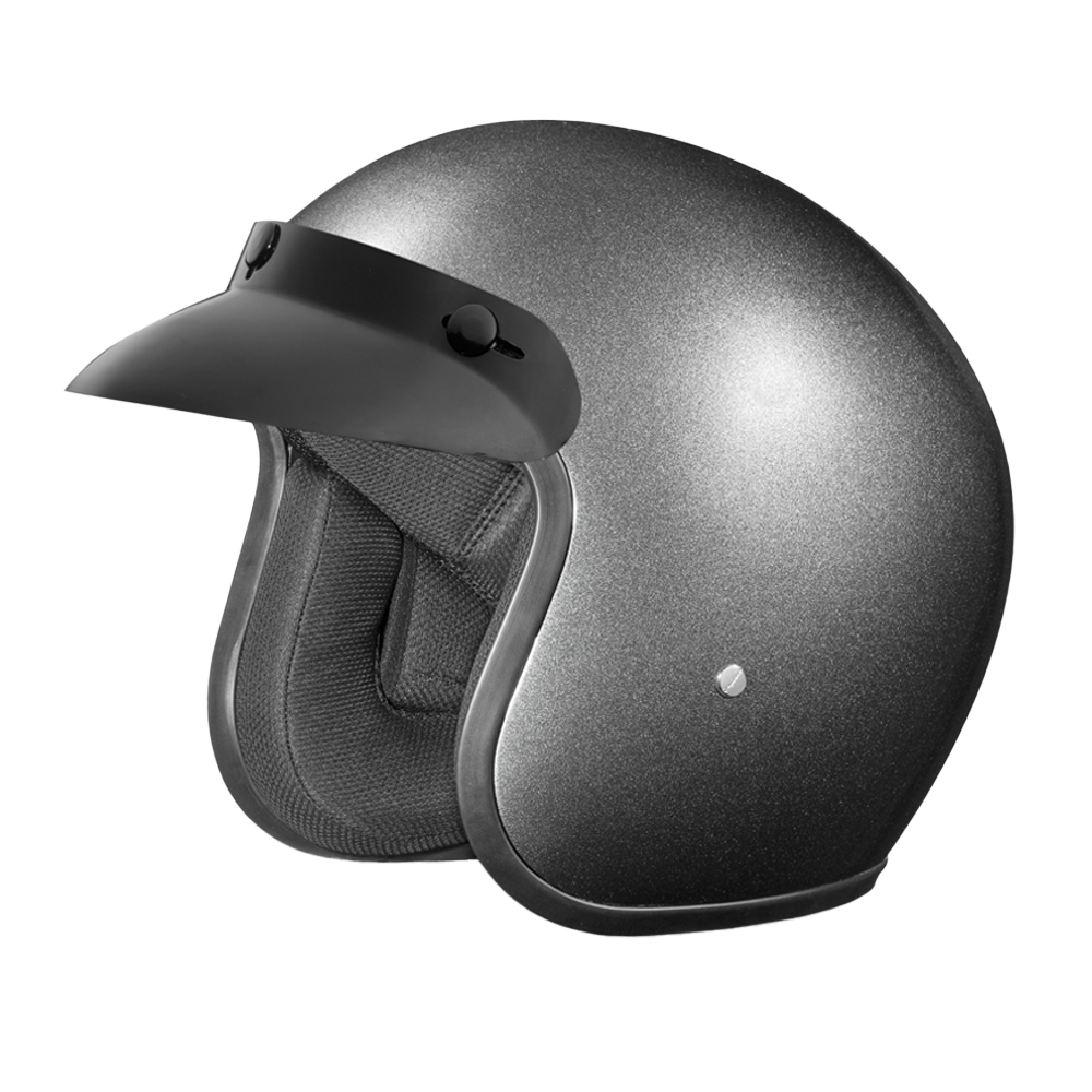 Daytona Cruiser 3/4 helmet, gun metal, front three-quarter