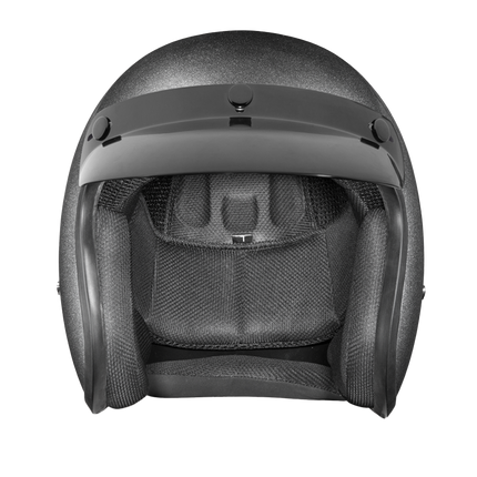 Daytona Cruiser 3/4 helmet, gun metal, side profile