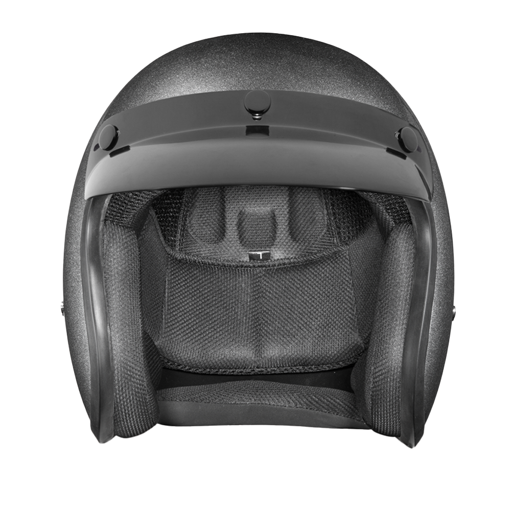 Daytona Cruiser 3/4 helmet, gun metal, side profile