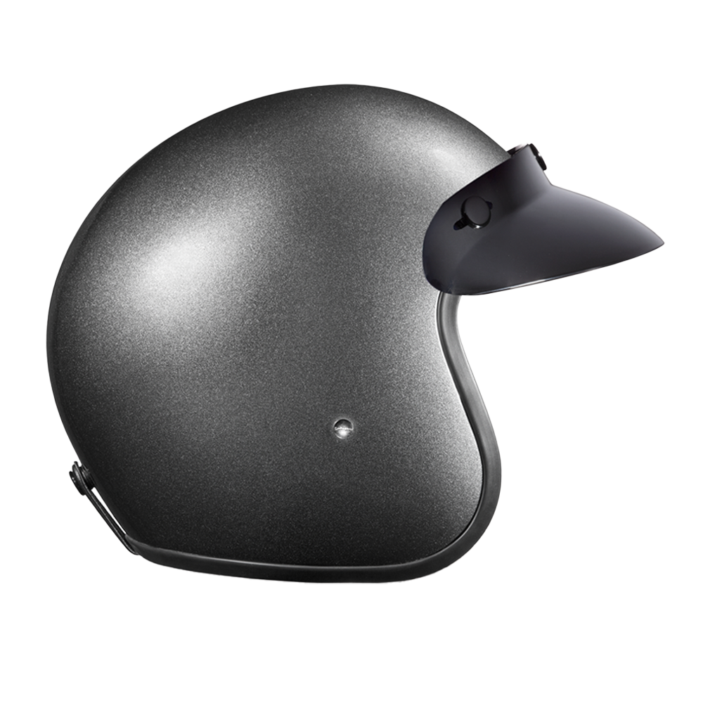 Daytona Cruiser 3/4 helmet, gun metal, rear view