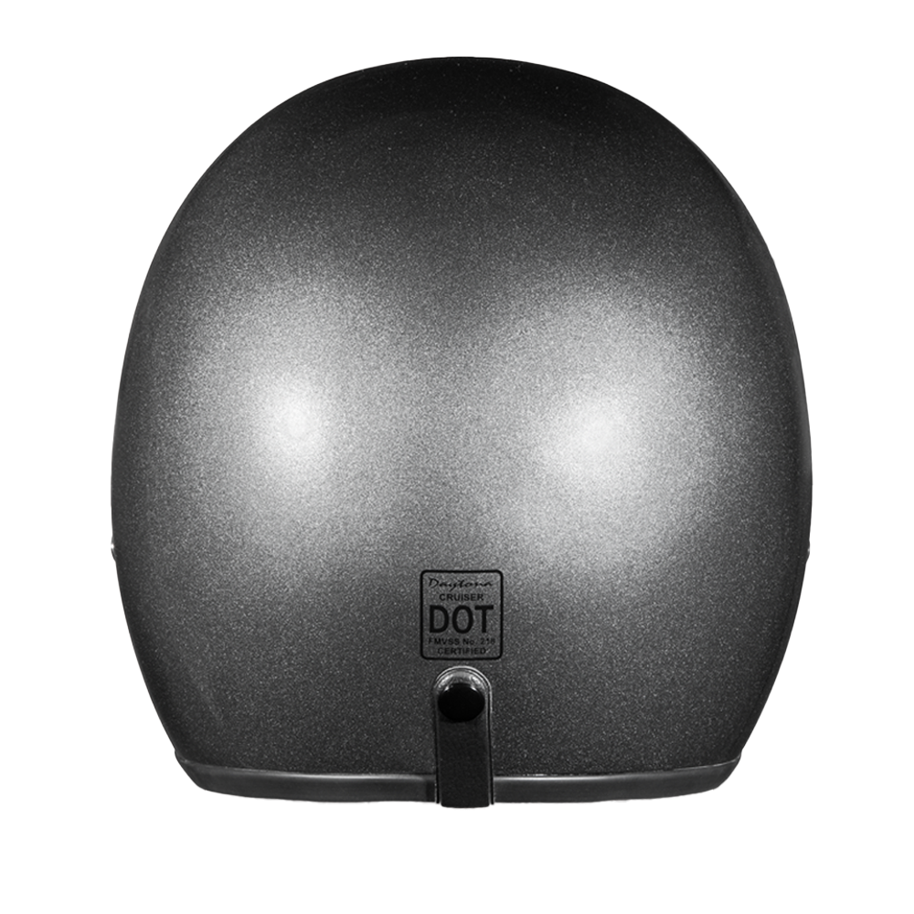 Daytona Cruiser 3/4 helmet, gun metal, front view