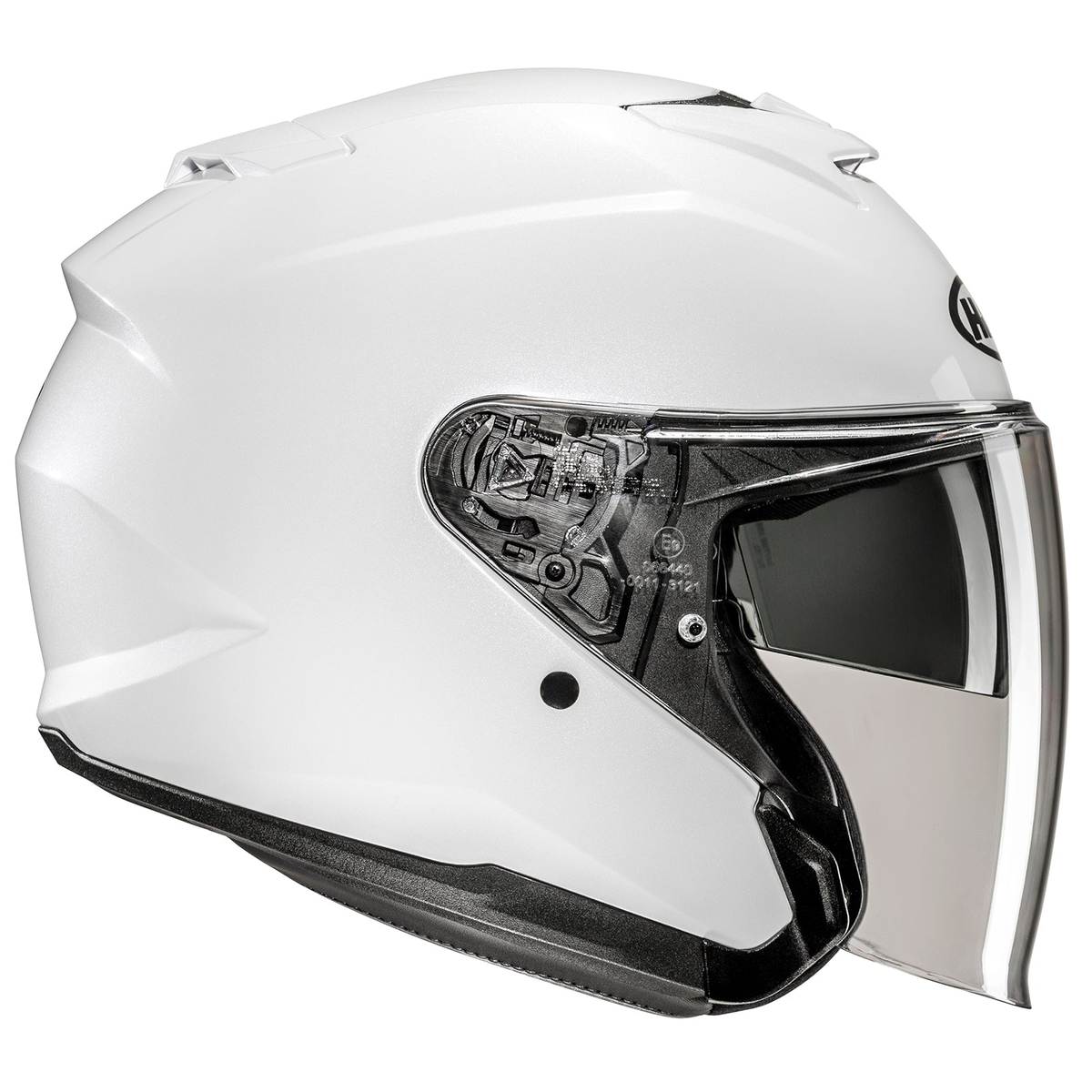 HJC i31 Solid in White, alternate helmet view 5