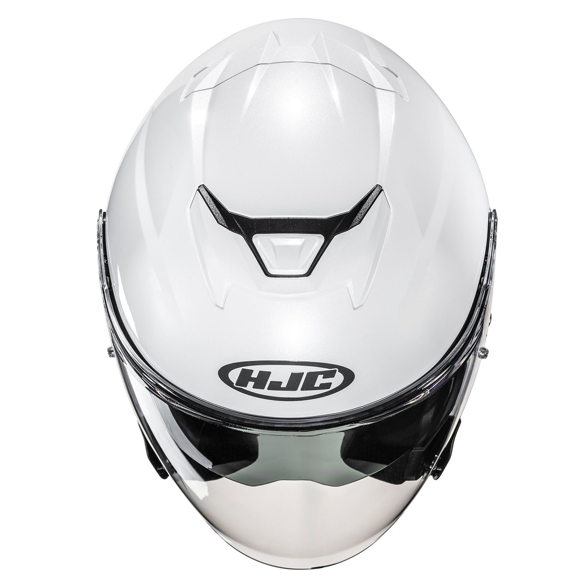 HJC i31 Solid in White, alternate helmet view 4