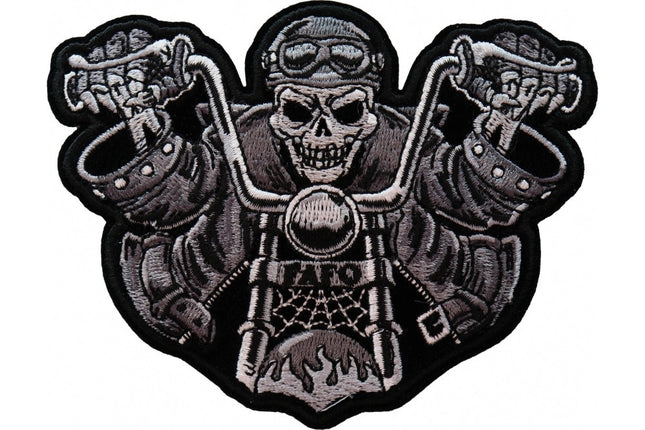 FAFO Skeleton Rider Biker Patch Small Black