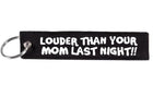Motorcycle Key Chain - Louder Than Your Mom Black