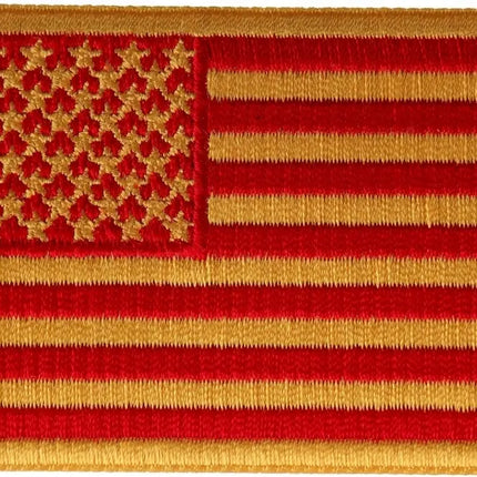 US Flag Red and Yellow Patch 3x2