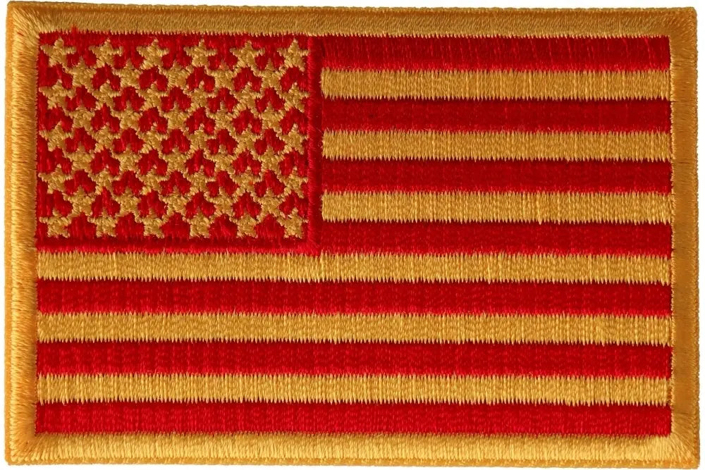 US Flag Red and Yellow Patch 3x2