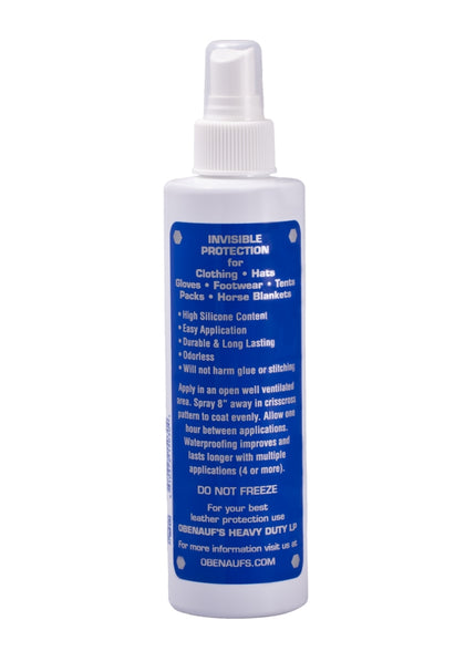 Obenauf's Water Shield 8oz: Description
For leather, fabric or oilskin - Environmentally safe and odorless! Protect your hiki