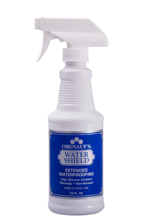 Obenauf's Water Shield 16oz: Description
For leather, fabric or oilskin - Environmentally safe and odorless! Protect your hik