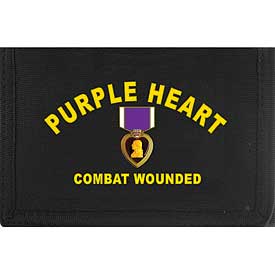 Wallet Purple Heart: Purple Heart Logo Wallet
Has excellent embroidered logo