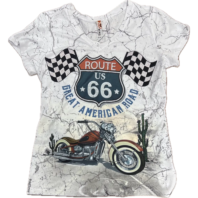 Ladies' Bike Flag SS Shirt