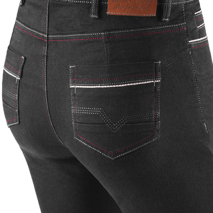 Women's Rage AA Riding Jeans Black Wash rear pocket detail