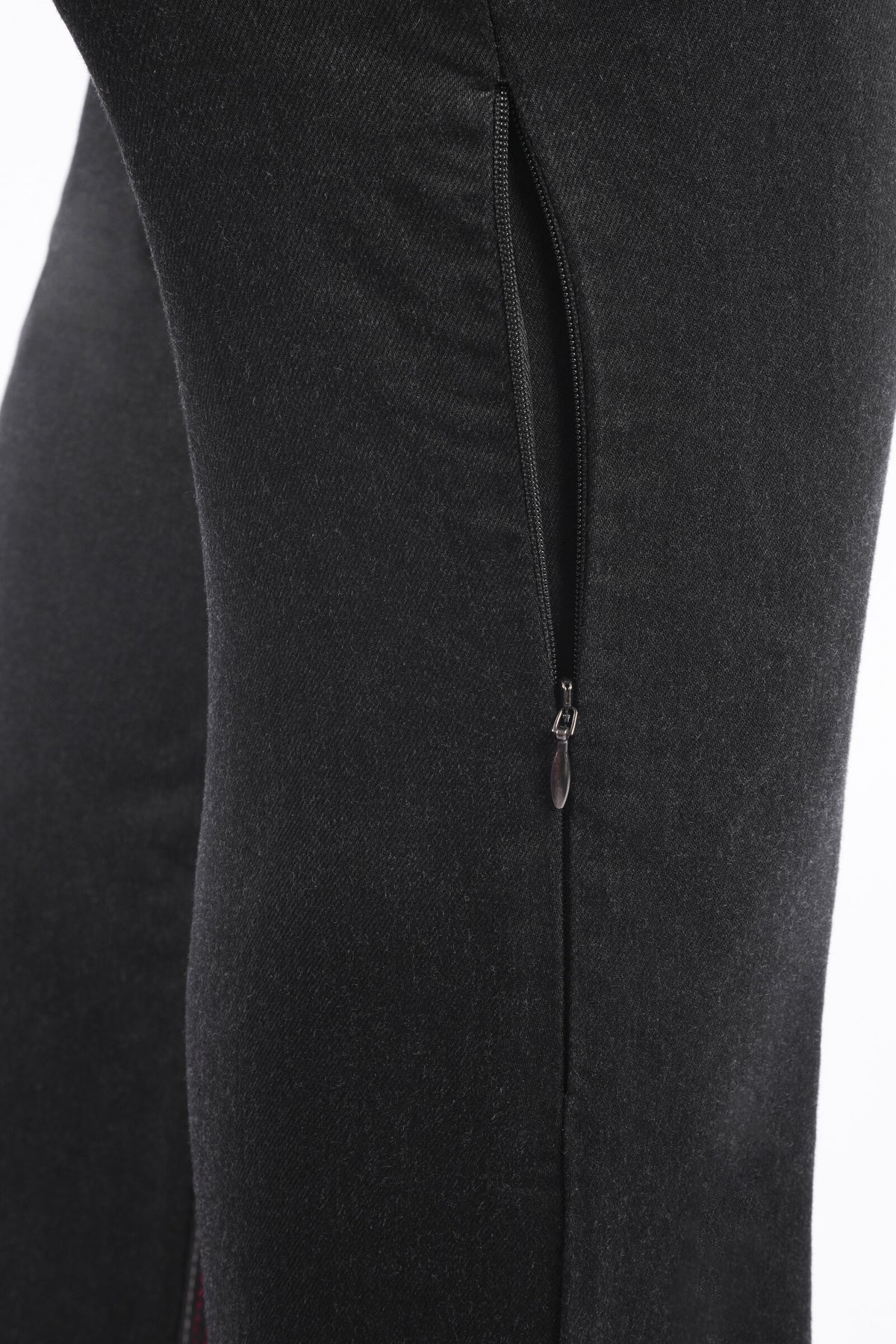 Women's Rage AA Riding Jeans Black Wash outer leg zipper detail