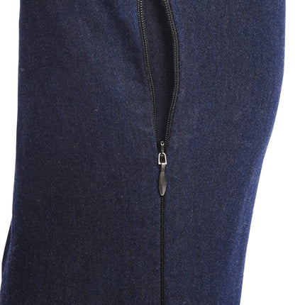 Women's Rage AA Riding Jeans Blue outer leg zipper detail