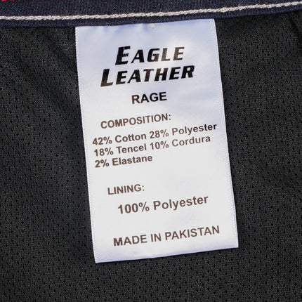 Women's Rage AA Riding Jeans Blue material composition label