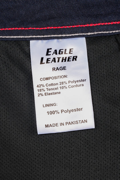 Women's Rage AA Riding Jeans Blue material composition label