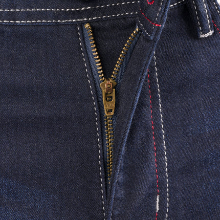Women's Rage AA Riding Jeans Blue fly and button detail
