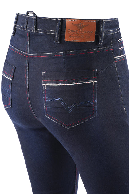 Women's Rage AA Riding Jeans Blue rear pocket detail